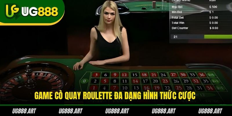 Game cò quay Roulette đa dạng hình thức cược AG Live Casino UG888 nổi danh trong giới giải trí